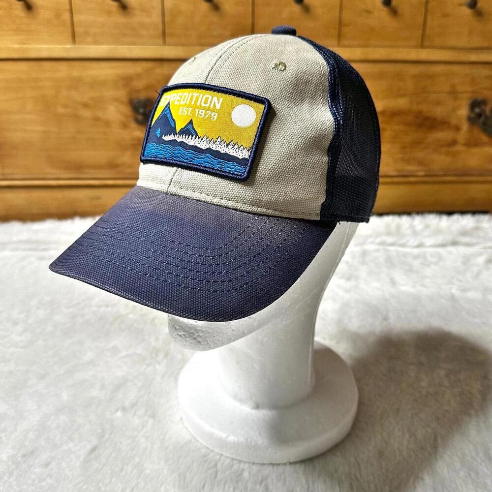 George Patch Trucker Snapback Hat Blue Adjustable Outdoor